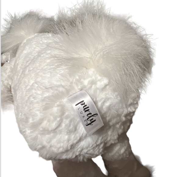 Purely Luxe Aurora Soft Fur White & Pink Unicorn 18” Stuffed Animal Plush Lovey - Picture 4 of 4